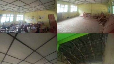 Miris dan Membahayakan Murid, Plafon Ruang Kelas SDN 1 Banjarrejo Lampung Timur Hampir Runtuh