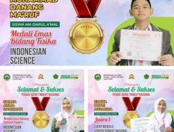 Ikuti Ajang Event ISC 2024, Tiga Siswa MA Darul A’Mal Raih Medali Emas di Tingkat Nasional