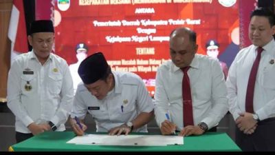 Pemkab Pesibar dengan Kejaksaan Lakukan MoU Penanganan Masalah Hukum Bidang Perdata dan Tata Usaha
