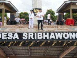 Wakil Bupati Lampung Timur, menghadiri sekaligus Melepas Peserta Karnaval dalam Peringati Hari Ulang Tahun (HUT) Desa Sribhawono